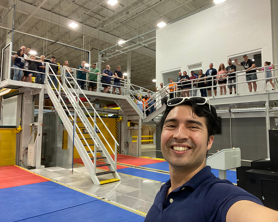 An employee in Atglen PA takes a selfie on Friends & Family day.